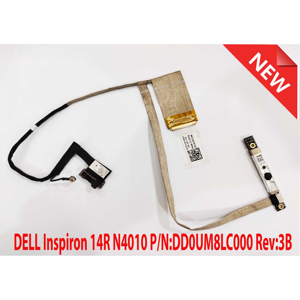 สายแพรจอโน๊ตบุ๊ค DELL สายแพรจอ Dell Inspiron 14R N4010 แบบกด P/N:DD0UM8LC000 Rev:3B มือสอง