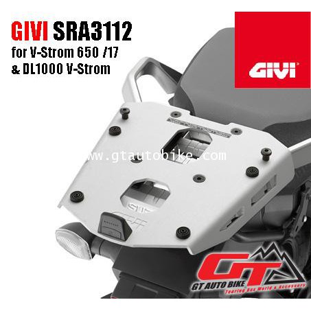 แร็คท้ายมอไซค์ติดกล่อง​ SRA3112 ALUMINIUM TOP BOX RACK FOR SUZUKI V-strom 650 XT / DL 1000 V-STROM