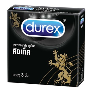 Durex ถุงยางอนามัย คิงเท็ค ขนาด 49 มม (3 ชิ้น/กล่อง)