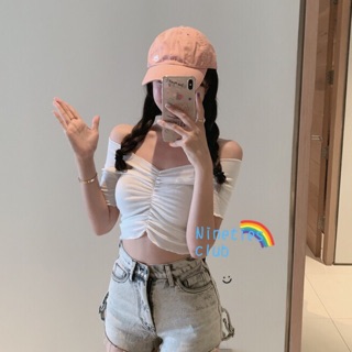 💚4 สีพร้อมส่ง ส้ม เขียว ดำ ขาว💚เสื้อครอปเอวลอยหน้าย่น งานน่ารัก ใส่ง่าย น้อยแต่มากเรียบแต่โก้ ไปอีกก😍