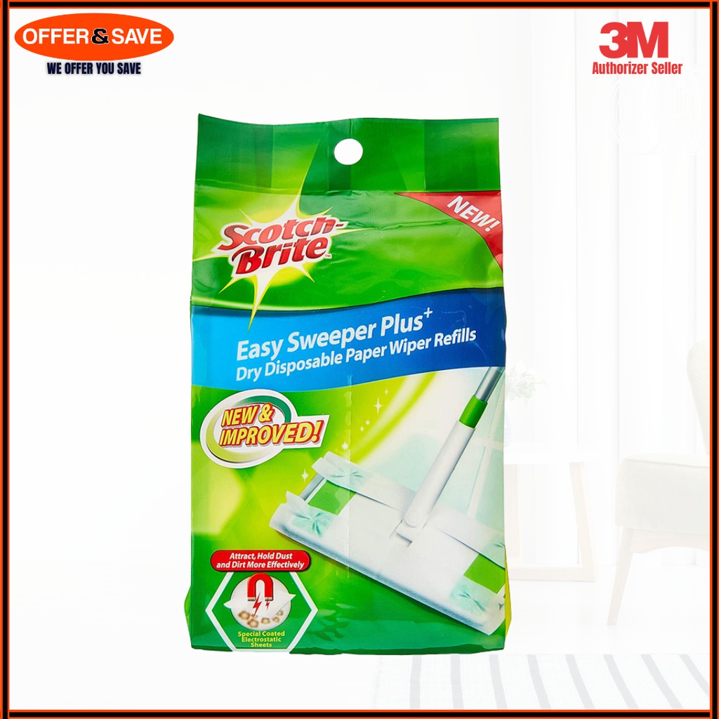 3m Scotch Brite Easy Sweeper แผ่นแห้งแบบเติม 20s