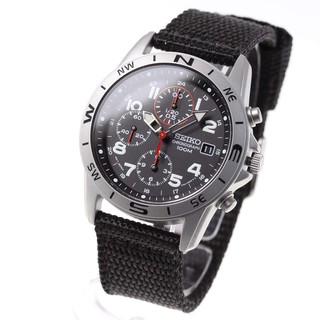 Seiko ไซโก้ Chronograph ดูนางแบบนานาชาติของผู้ชาย SND399P w115