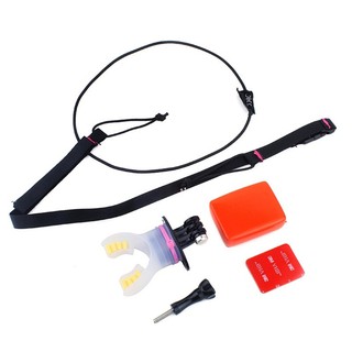 Watersports Mouth Mount Kit for GoPro Mouth Mount + Floaty Sponge + Safety Sling