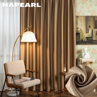 Napearl ผ้าม่านสีพื้น 80%-90% กันน้ํา งานฝีมือ สําหรับตกแต่งบ้าน ประตู หน้าต่าง