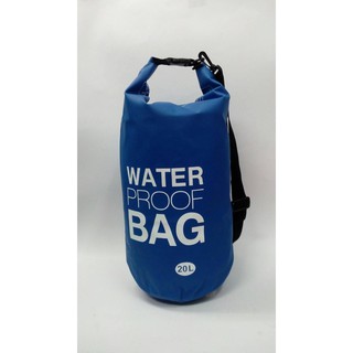 Waterproof Bag กระเป๋ากันน้ำ สีน้ำเงิน ขนาดความจุ 20 ลิตร