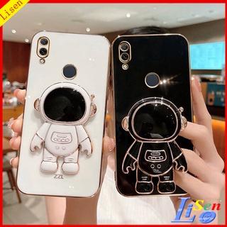 เคส Vivo Y85 เคส Vivo V11i V11 เคส Vivo V9 Y81 เคส Vivo Y95 เคส Vivo Y93 เคส Vivo Y91 Y91i V5 V5S V7 Plus Y91C Y1S เคสโทรศัพท์มือถือ ลายนักบินอวกาศ พร้อมขาตั้ง สําหรับ YHY