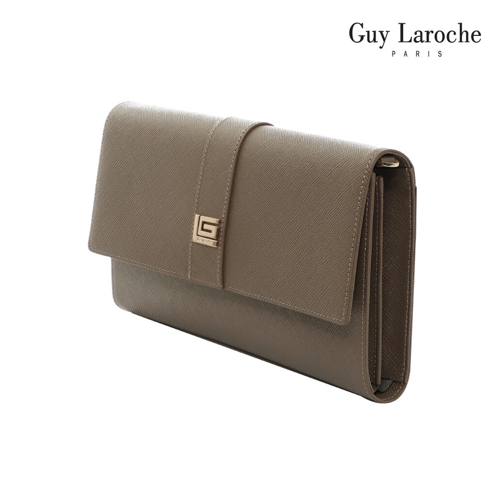 Guy Laroche กระเป๋าสะพายสตรี รุ่น CLASSIC III - AGH0112_BR ( หนังอัดลาย )
