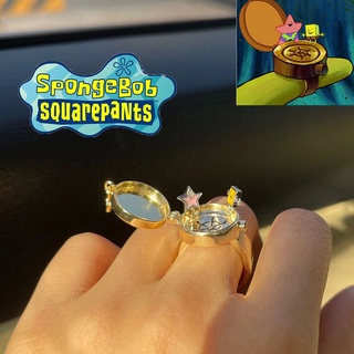 แหวน ลาย SpongeBob SquarePants BFF Friendship น่ารัก เปิดได้ สําหรับเพื่อน