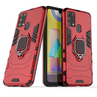 เคส Samsung Galaxy M31 ฮาร์ดเคสกันกระแทกเคสโทรศัพท์ Hybrid Armor Shockproof Ring Case Samsung M31 Cover Stand SamsungM31 M 31