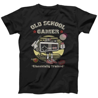 เสื้อยืดเกมมิ่งโรงเรียนเก่า Gamer ย้อนยุควิดีโอเกมอาเขตคอนโซลเสื้อยืดของขวัญ l9e