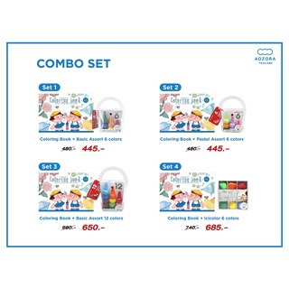 Combo Set  สมุดระบายสี + สีเทียน - Aozora