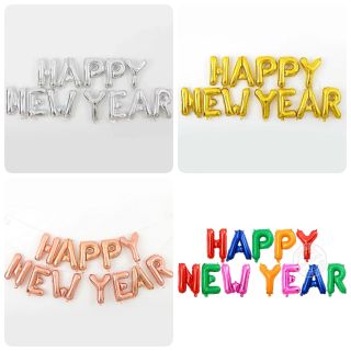 ลูกโป่ง ตัวอักษร ฟอล์ย ปีใหม่ Happy new years