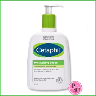 Cetaphil Moisturizing Lotion 473 ml (16 ออนซ์) ไม่ใส่น้ำหอม เหมาะสำหรับทุกสภาพผิว นำเข้าตรงจากอเมริกา อ่อนโยนต่อผิว