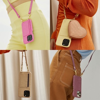 (โค้ด8MUSE65ลด65.-)(13 series)MUSE Strap Card Holder Phone Case WARM Tone