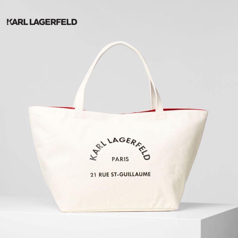 Karl Lagerfeld - RUE ST-GUILLAUME CANVAS TOTE กระเป๋าผ้า