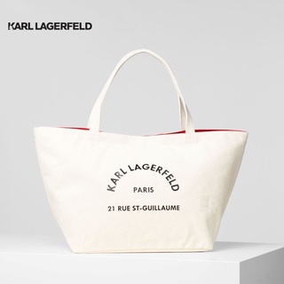 Karl Lagerfeld - RUE ST-GUILLAUME CANVAS TOTE กระเป๋าผ้า