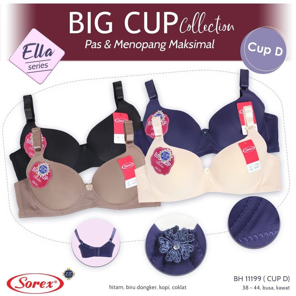 Sorex Big Size Bra/BH Cup D 38 - 44