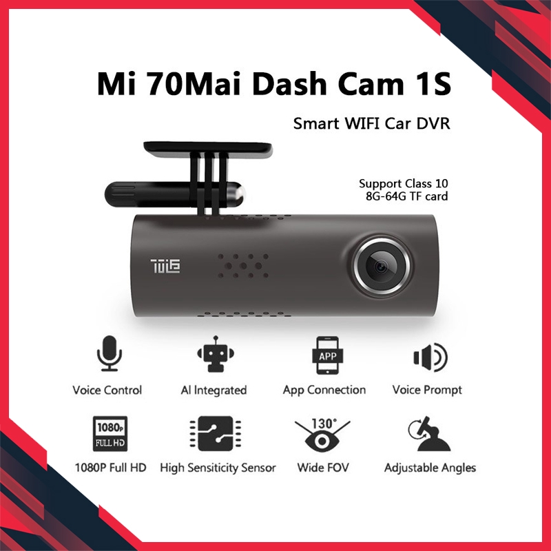 [ถูกสุดๆ !!] Xiaomi 70mai Dash Cam 1S Car Camera กล้องติดรถยนต์ พร้อม สั่งการด้วยเสียง