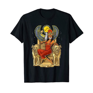 ขายดี!พร้อมส่ง เสื้อยืดแขนสั้น ผ้าฝ้าย 100% พิมพ์ลาย Sekhmet Egyptian Goddess Lioness Queen Bastet Mythology หลากสี แฟชั