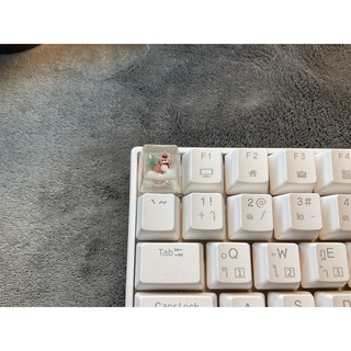 keycap ตุ๊กตาหิมะ สโนแมนและต้นไรสักอย่างของเขา ฐานใส