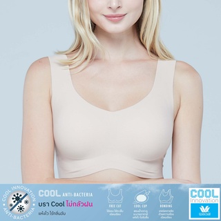 Wacoal ชุดชั้นเนียน บราไร้โครง บราสวมหัวคอวี รุ่น WH9E12 สีเ…