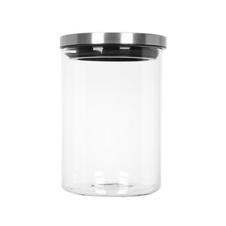 🔥สินค้าขายดี!! ขวดโหลแก้วกลมฝาดึง M 0.7 ลิตร ขวดโหล ROUND GLASS CANISTER WITH PULL LID M 0.7L