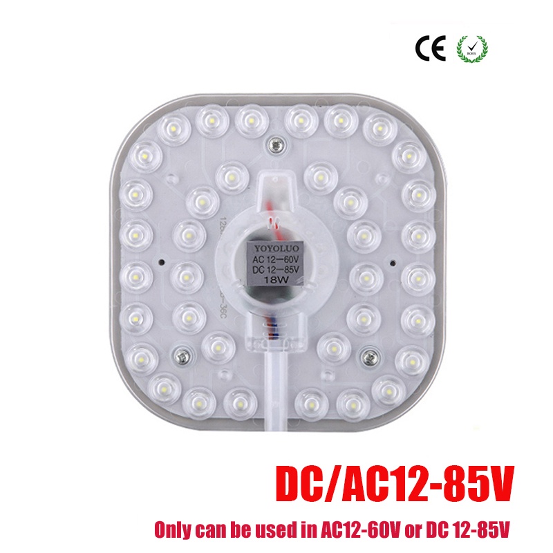 18w 36W ไฟแผง LED SMD 2835 โมดูลโคมไฟประหยัดพลังงาน DC12V 24V 36V LED โคมไฟเพดานบอร์ดไฟโคมไฟติดผนังในร่ม
