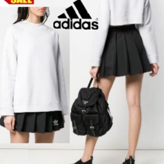 Adidas - ใหม่ เสื้อแขนยาว แขนแร็กแลน ADIDAS FASHION LEAGUE CROPPED BACK SWEATER CE5495 ขนาด M-L (อก/เอว/สะโพก42-46")