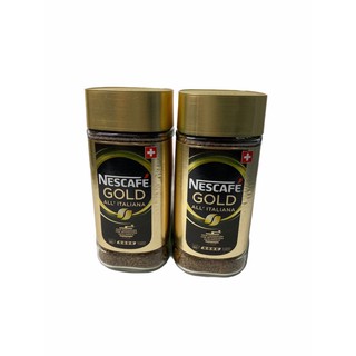 Nescafé Gold All’Italiana สีทอง-แถบเขียว!! 1SETCOMBO / 2 ขวด ขนาด200g สินค้านำเข้าจาก สวิตเซอร์แลนด์..สินค้าพร้อมส่ง!!