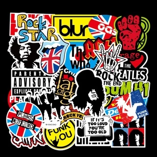 สติ๊กเกอร์รวม-วงร็อค(Rock)ชื่อดัง100ชิ้นแบบไม่ซ้ำติดแน่นกันน้ำ<พร้อมส่ง>