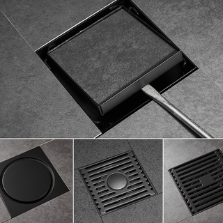 Black Floor Drain Deodorizer ห้องน้ำท่อระบายน้ำห้องน้ำที่มองไม่เห็นทองแดงห้องอาบน้ำระเบียงเครื่องซักผ้าโดยเฉพาะ