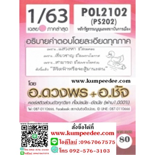 ชีทข้อสอบราม POL2102(PS202) หลักรัฐธรรมนูญและสถาบันการเมือง (ข้อสอบอัตนัย)