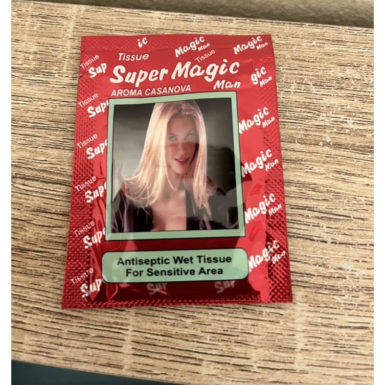 ทิชชู่เปียก ผู้ชาย Super Magic Tissue Super Black Super Red Magic Black ...