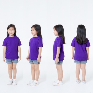 KD12 Purple : เสื้อเด็ก KID T-Shirt : BASIC COTTON 100% C20