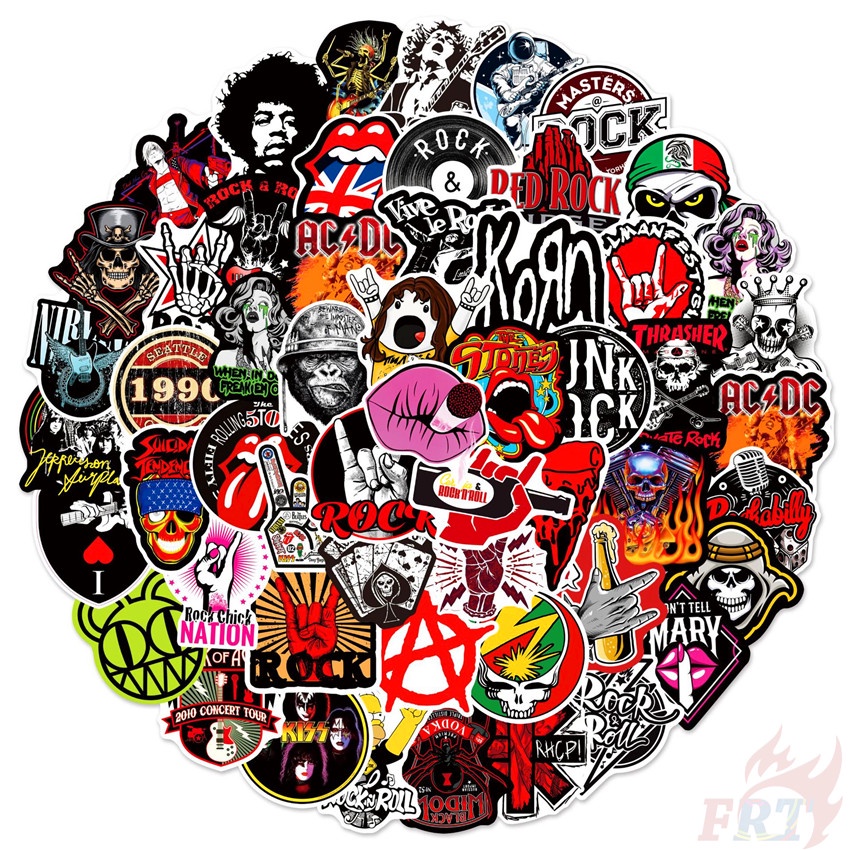 100ชิ้น/เซ็ต ❉ HipHop Rock Band - สติ๊กเกอร์ Rock & Roll Series A ❉ สติ๊กเกอร์แฟชั่น DIY กันน้ํา Doodle