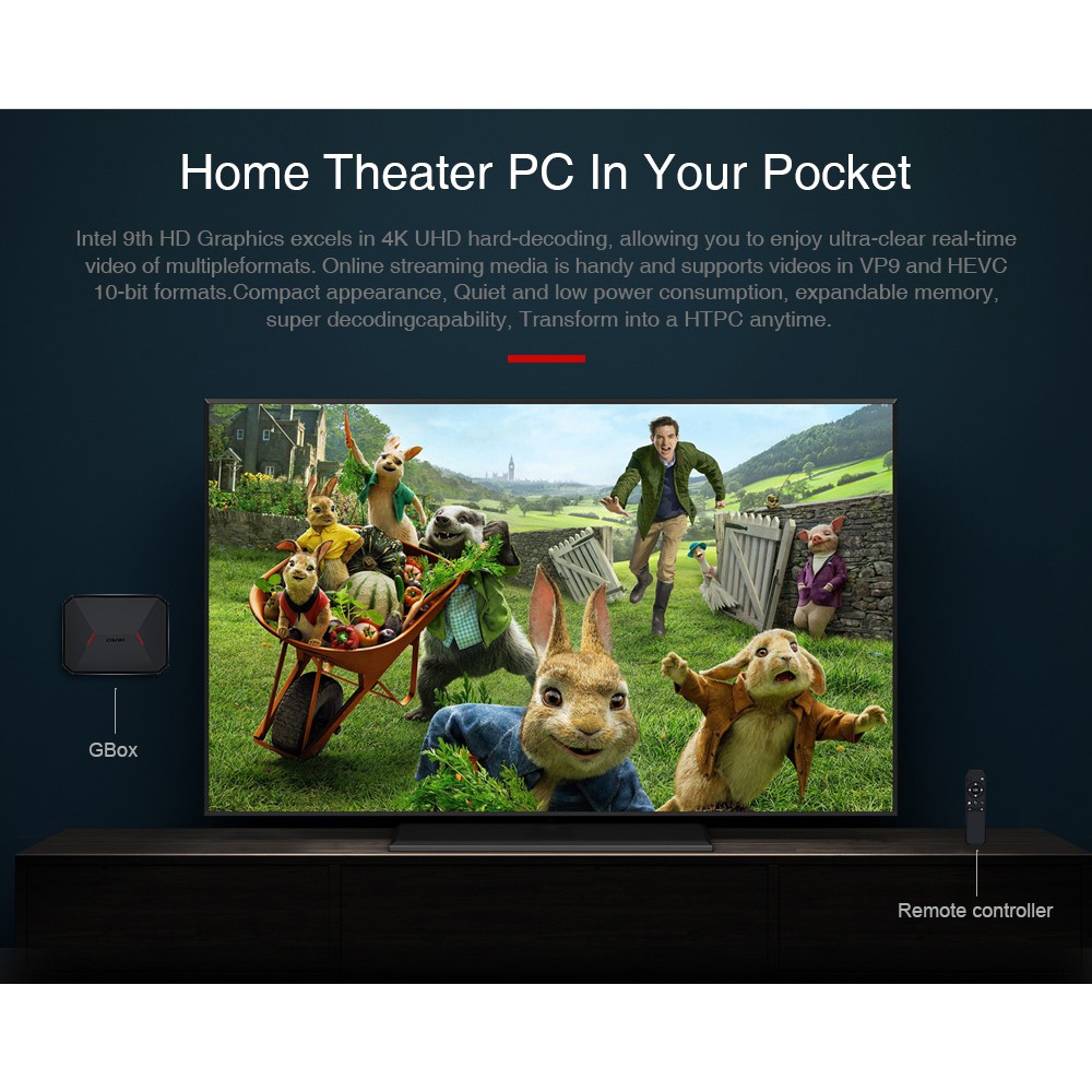 CHUWI GBOX Windows 10 แท้ ลิขสิทธิ์, ซีพียู Gemini lake N4100 Quad-Core ...
