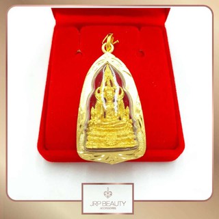 จี้ พุทธชินราช ชุบทองคำแท้24K ทองไมครอน เลี่ยมกรอบกันน้ำ สินค้าพร้อมส่ง เเถมฟรีตลับทอง