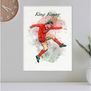 โปสเตอร์ ผ้าแคนวาส Kenny Dalglish Liverpool เคนนี แดลกลีช ตำนาน นักเตะ ลิเวอร์พูล ภาพวาด ศิลปะ นักบอล นักฟุตบอล