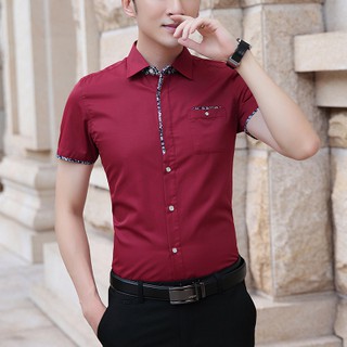 Short Sleeve Shirt เสื้อเชิ้ต oxford คอจีน แขนสั้น M-5XL