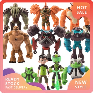 ฟิกเกอร์ Yx-Mo Ben 10 Heatblast Humongousaur Rath Pvc ของเล่นสําหรับเด็ก 11 ชิ้น