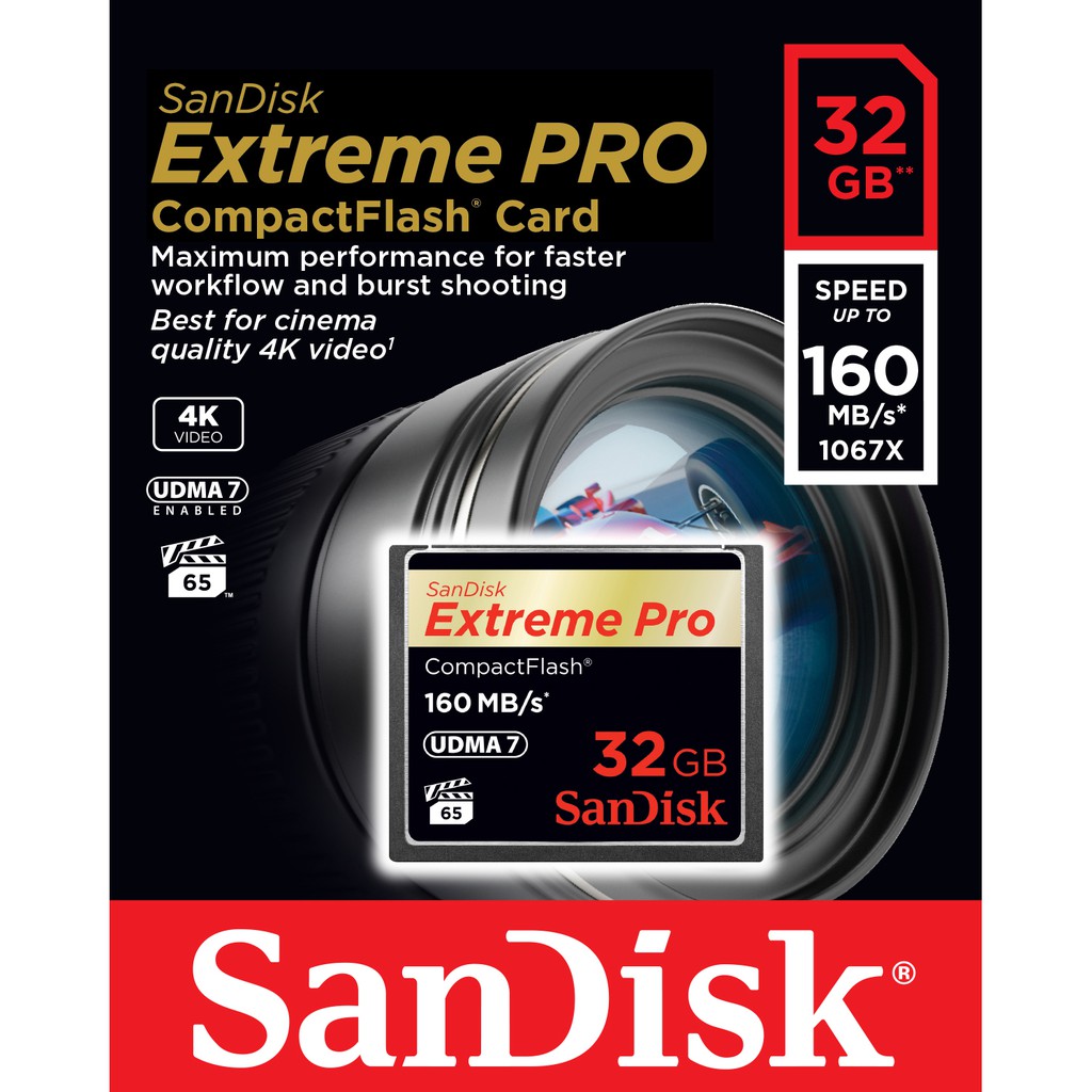 SanDisk 32GB Extreme Pro Compact Flash 160MB/s CF ของแท้ ประกัน Synnex ส่งไว