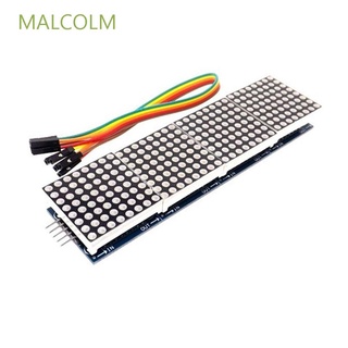 Malcolm โมดูลเมทริกซ์ 5V 4 In 1 Max7219 Matrix8X8 Dot พร้อมไมโครคอนโทรลเลอร์ 5P Led