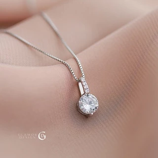 GLAMOR✨สร้อยคอเงิน Classy Key สร้อยคอเงินแท้925 จี้เพชร สไตล์เกาหลี สร้อยคอแฟชั่น สร้อยเพชร