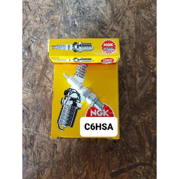 หัวเทียน NGK C6HSA ดั้งเดิมสําหรับ Yamaha Jupiter Z 110cc Vega R ใหม่ Crypton Original NGK รถจักรยาน