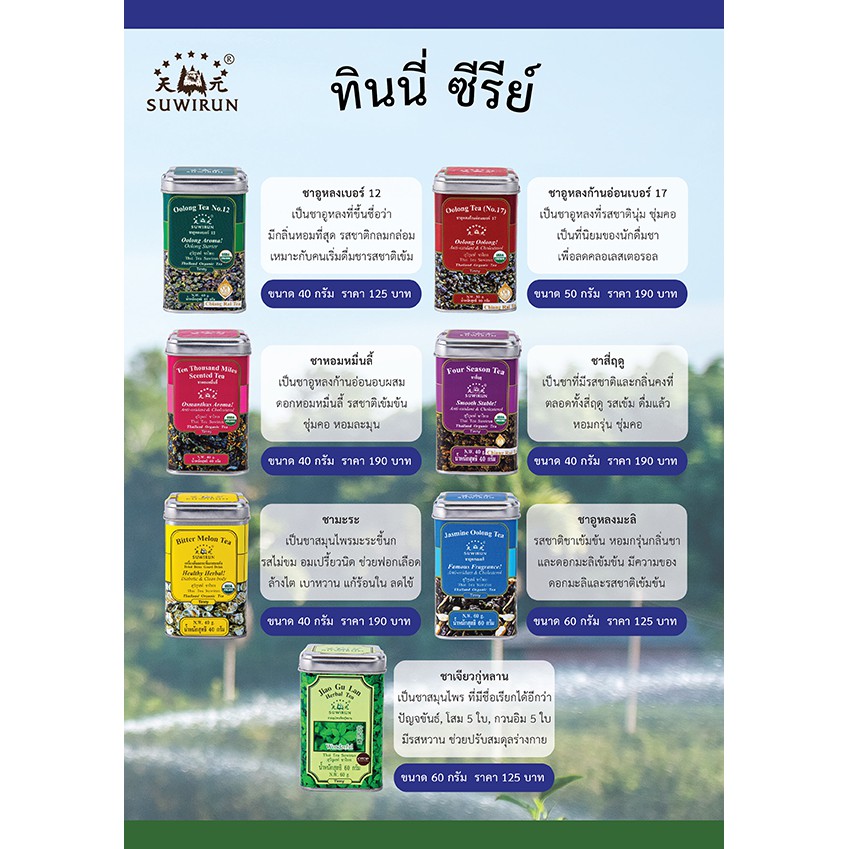 Tinny ชามะระ ขนาด 40 กรัม – สุวิรุฬห์ ชาไทย Suwirun Tea ราคา ถูกที่สุด ดีลบีเคเค แกลเลอรีภาพที่ 4