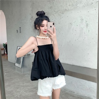 พร้อมส่ง 🌷✨🥐 vest whhite n black top C2952 เสื้อสายเดี่ยว สายเดี่ยว มี 2 สี ดำ ขาว