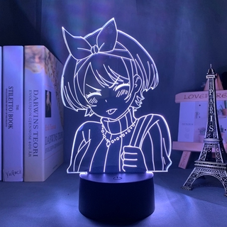 3d night light Anime Rent A Girlfriend Sarashina Ruka Night Light for Kids Bedroom Decor Birthday Gift Manga Kanojo Okarishimasu Lamp