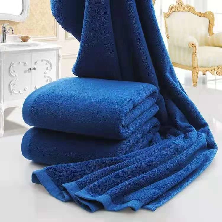 ผ้าขนหนู เกรดโรงแรม ผ้าเช็ดตัว 27x54 นิ้ว (14ปอนด์) ราคาส่ง สีน้ำเงิน