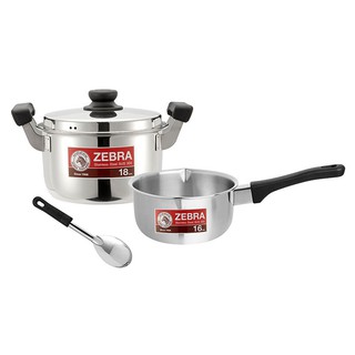 🔥*พร้อมส่ง*🔥 หัวม้าลาย ชุดเครื่องครัว แฮปปี้ 2 รุ่น CR4-737 ZEBRA Cookware Set Happy II CR4-737