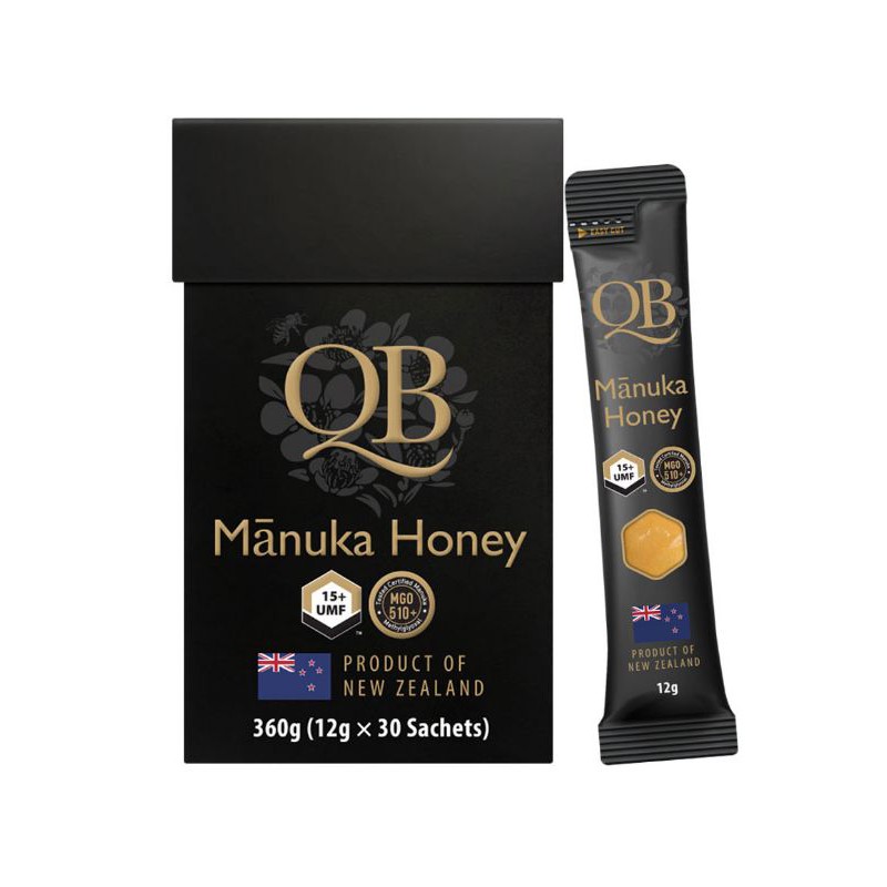 ใหม่❗🍯QUEEN BEE Manuka Honey UMF15+ Sachet 🐝 น้ำผึ้งมานูก้าแบรนด์ควีนบี แบบซองสะดวกพกพา ซองละ 79฿ แท้นิวซีแลนด์ รสชาติดี